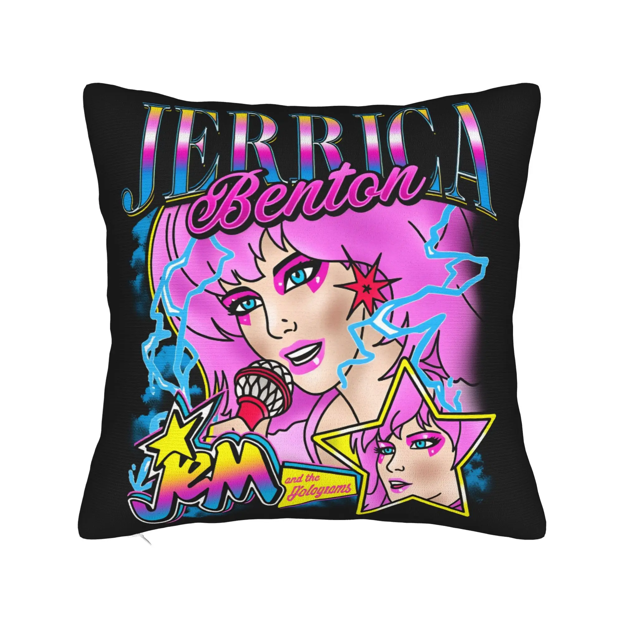Kpop Jem and the Holograms Pillow Cover  Soft Cushion Cover Cute Funny Pillow Case For Couch Sofa Bedroom