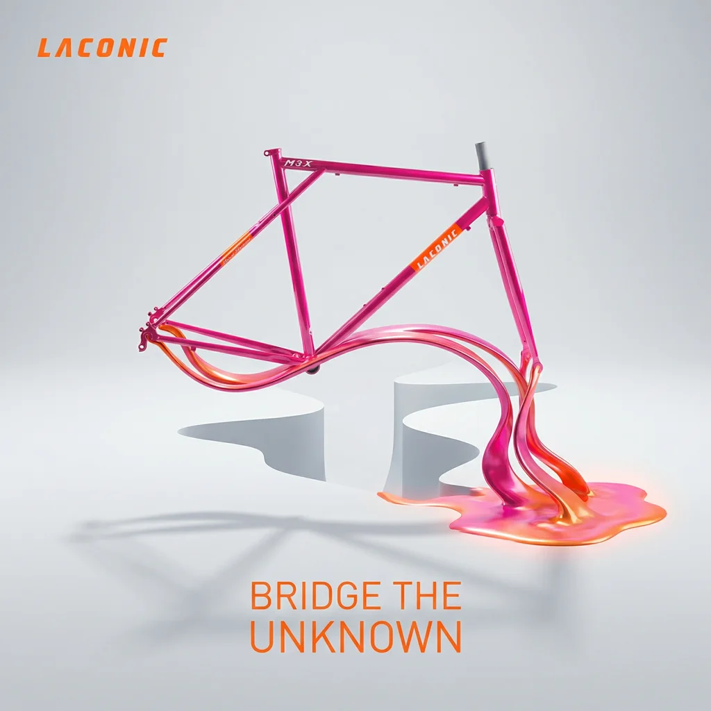 LACONIC M3X Bicycle Gravel Road Frame Ultralight Chrome Steel Retro bicycle Frame C Brake bike frame Tire width 700x(23C-40C)