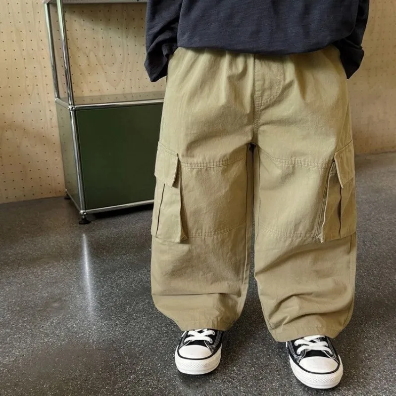 

Spring Autumn Kids Cargo Pants for Boys Loose Outerwear Trousers Stylish Children's Fashion Cargo pant