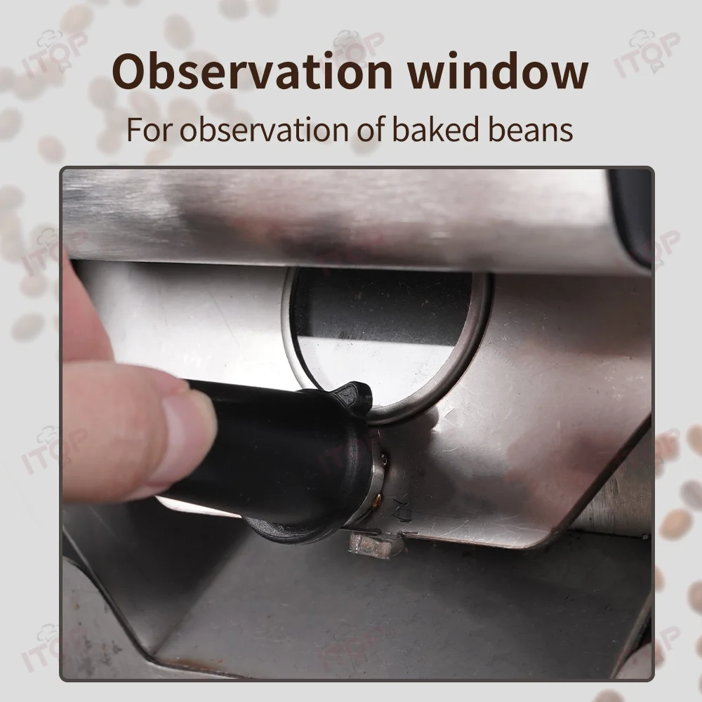 ITOP محمصة قهوة CBR-3 200 جرام شواية منزلية ذكية مزدوجة الوضع محمصة حبوب البن الصغيرة المدمج في صندوق جمع الشاف