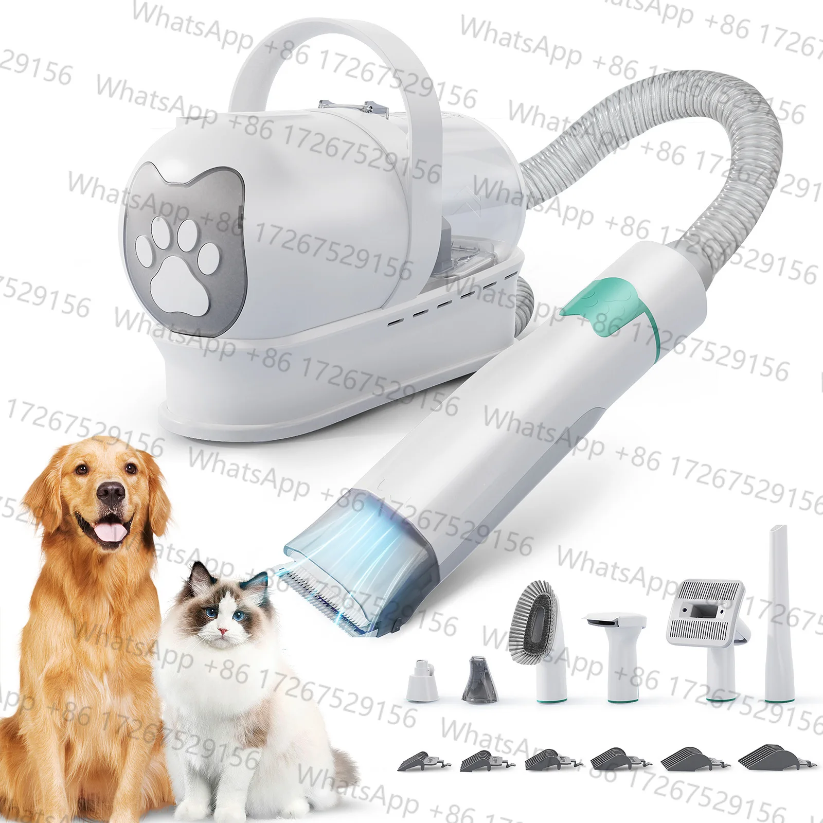 Applicable toDog Vacuum Cleaner Cat Hair Dryer 7in1 Pet Grooming Kit Vacuum with Pet Hair Dust Cup Dog Brush for Pet Hair Vacuum