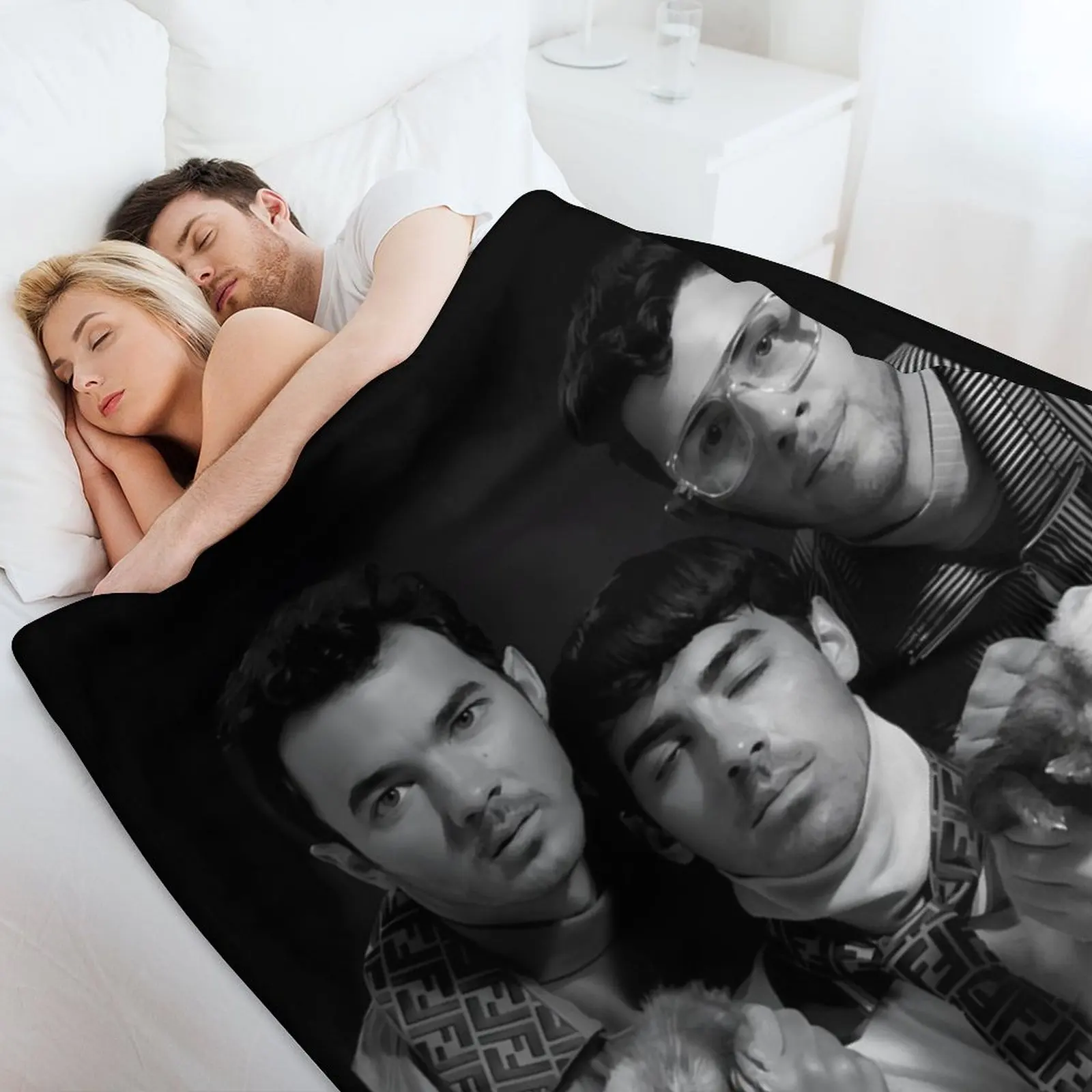 ألبوم جو جوناس باند خمسة ليلة واحدة جولة ميرش جوناس براذر رمي بطانية شعر للطفل بطانيات للسرير بطانيات كبيرة ناعمة #4