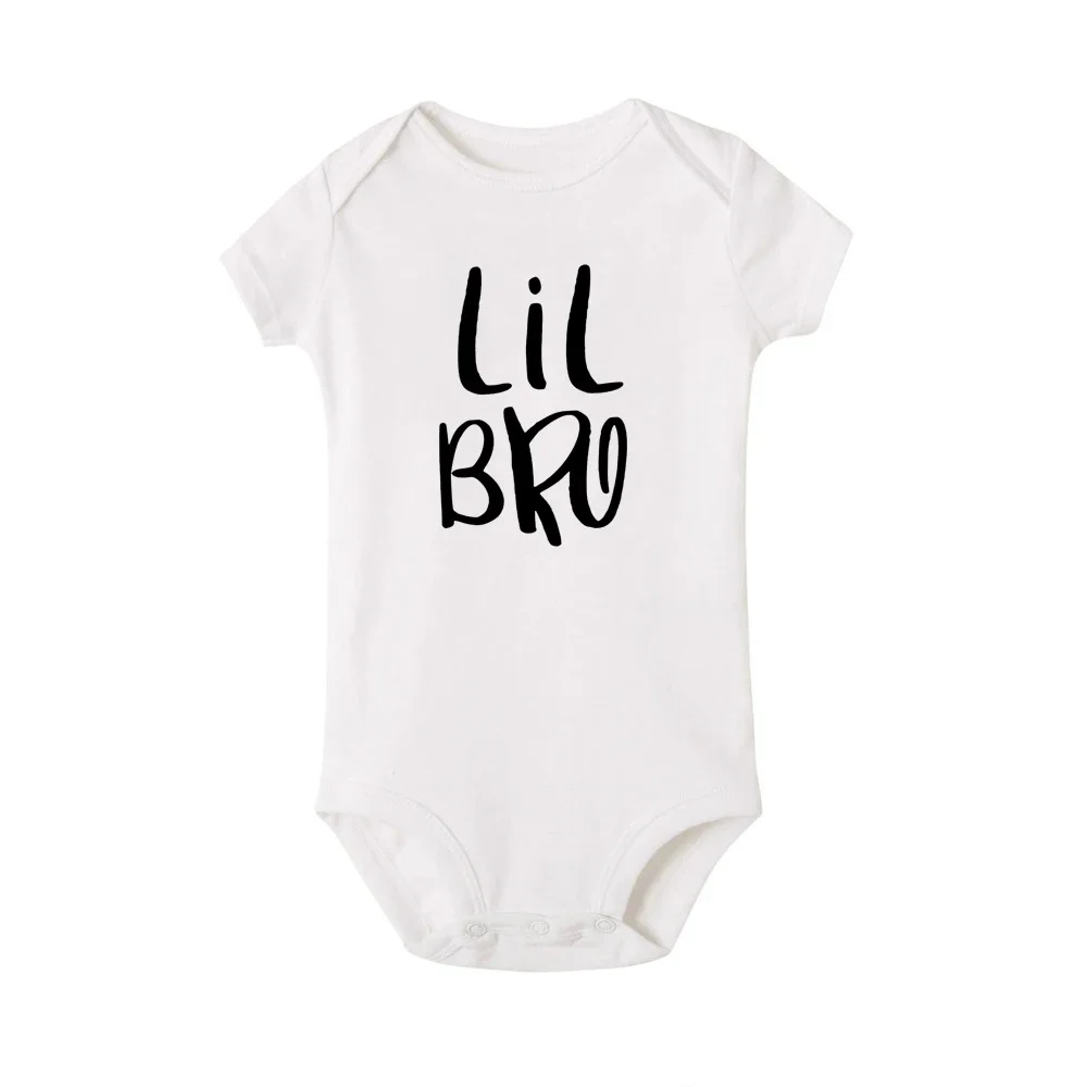 1pcs Big Bro & Lil Bro Boy Sibling Family Matching T-shirt Newborn Toddler Romper Big Brother Little Brother Sibling Outfits