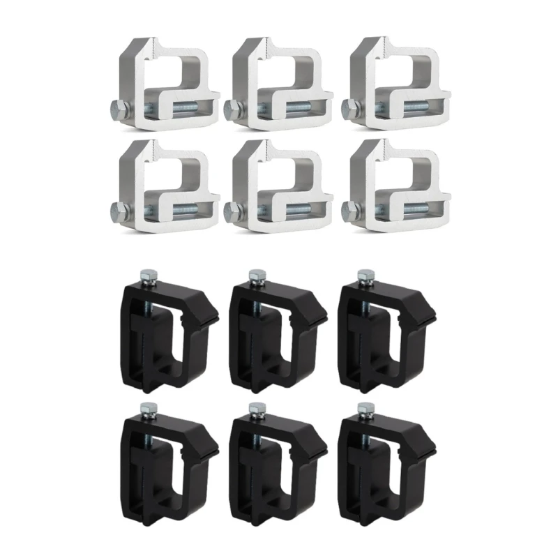 Mounting Clamps Truck Caps Clamps Aluminum Truck Clamps Heavy Duty Clamp Truck Accessories 6Pcs/Pack