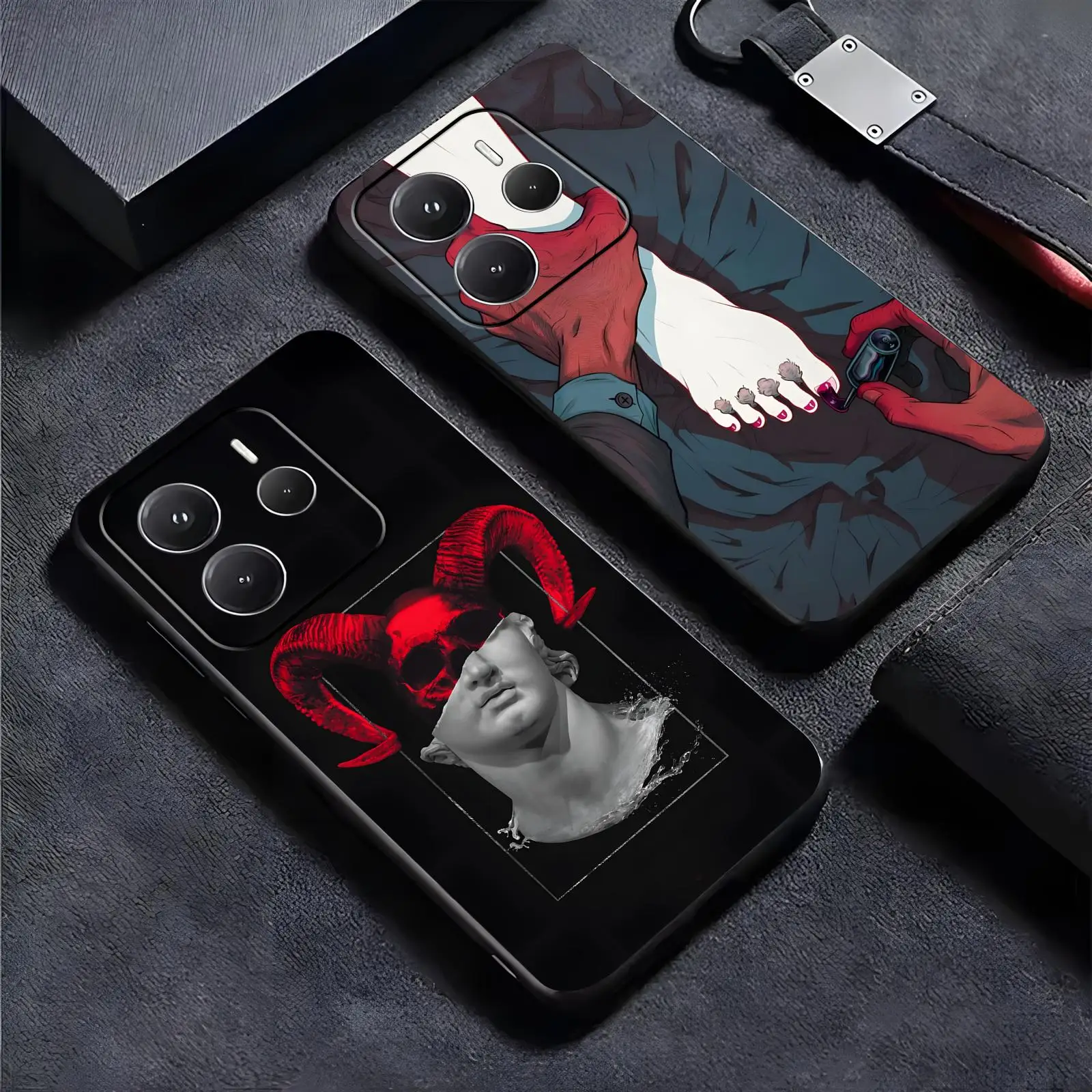 Devil  Phone Case For Redmi Note15 14 13 12 11Pro Plus 5G 14C A3 Anti-Drop Soft Black Case
