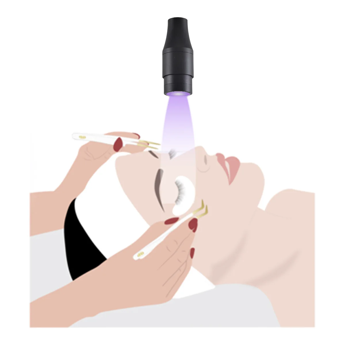 UV-Wimpernlampe, Pedal-Fußschalter für die Wimpernverlängerung. Ersetzen Sie die UV-Lichtlampe, Beauty-Tools für die Wimpern