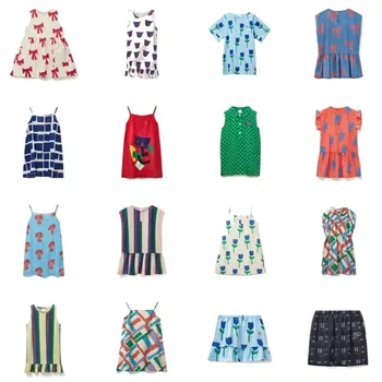 فستان OUYANG & IVAN الجديد SS2025 للأطفال WYN فستان بناتي أنيق متعدد الاستخدامات مطبوع فستان الأميرة طائرة شراعية إعداد الشمس