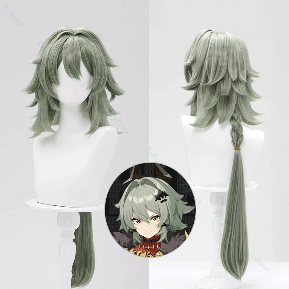 Caesar King Cosplay Wig Zenless Zone Zero Caesar King 90CM Long Hair Women Men Halloween Role Play Wig Free Wig Cap