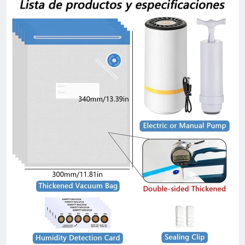 

3D printer wire The vacuum bag for adopts vacuum sealing design and is equipped with a rechargeable USB electric air pump