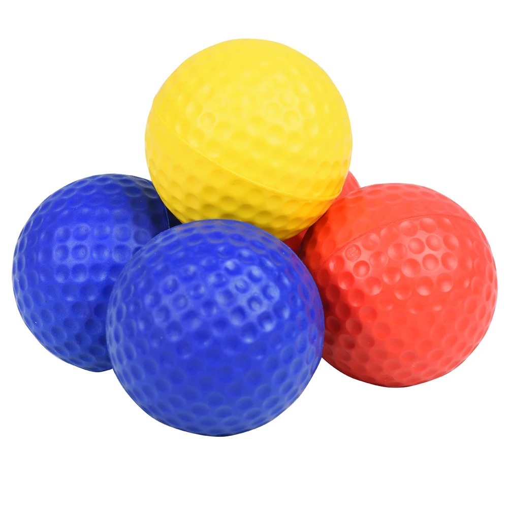 10Pcs PU Foam Golf Balls Sponge Elastic Indoor Practice Training Soft Golf Ball