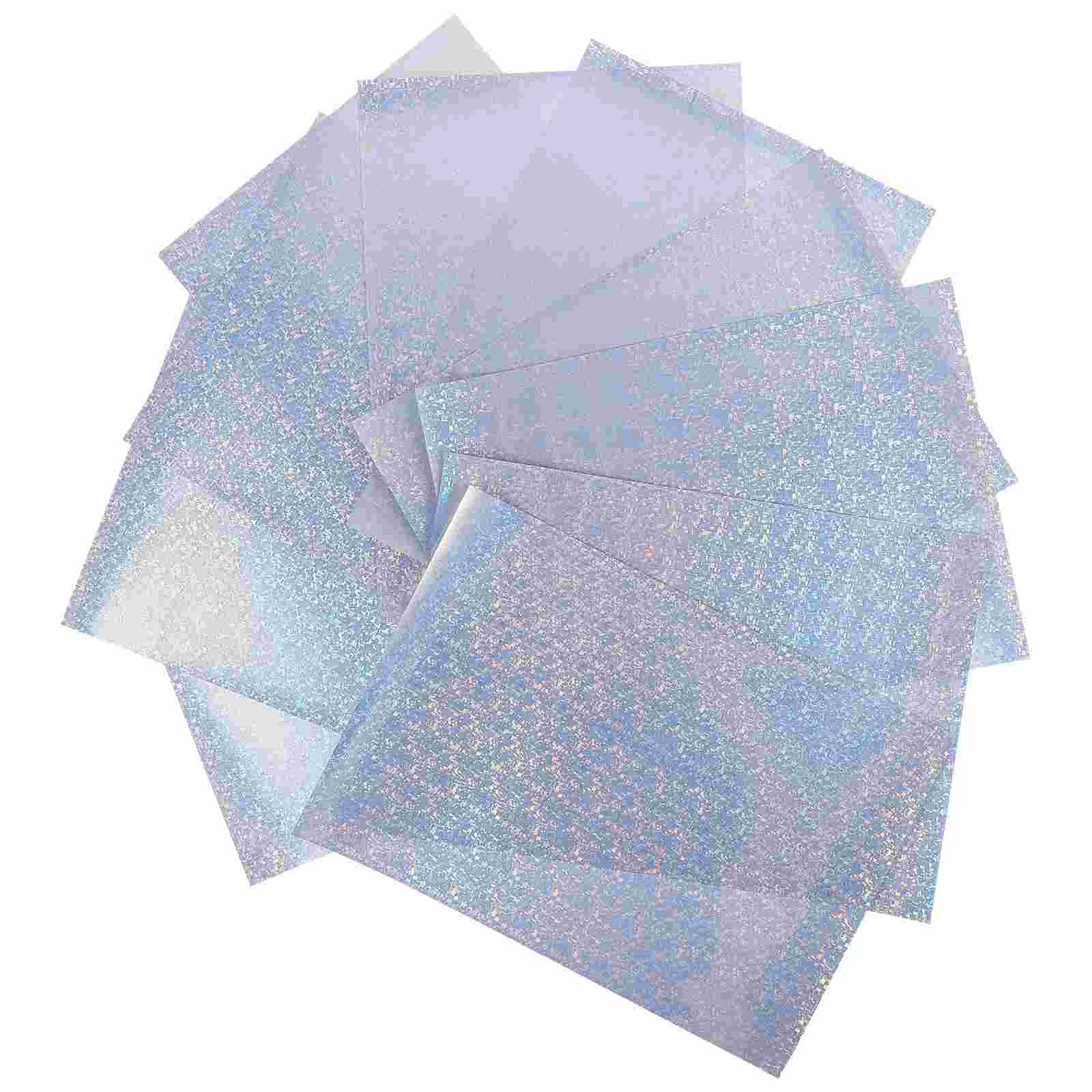 10 Pcs Rainbow Printing Paper Colorful Waterproof Photo Papers Laser Alcohol-resistant Reflective Adhesive The Pet Seven