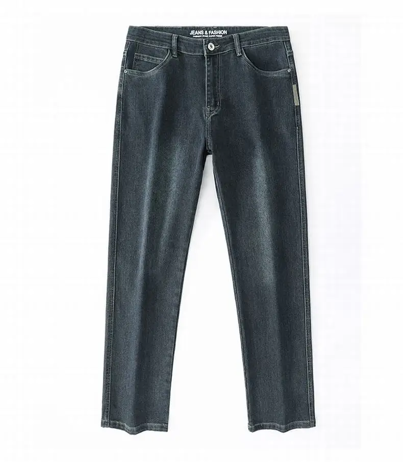 Frühling und Herbst Herren Baggy Jeans Casual Straight Stretch Vielseitige Business Denim Hosen mit weitem Bein Bequeme lockere Hosen – Detail 12