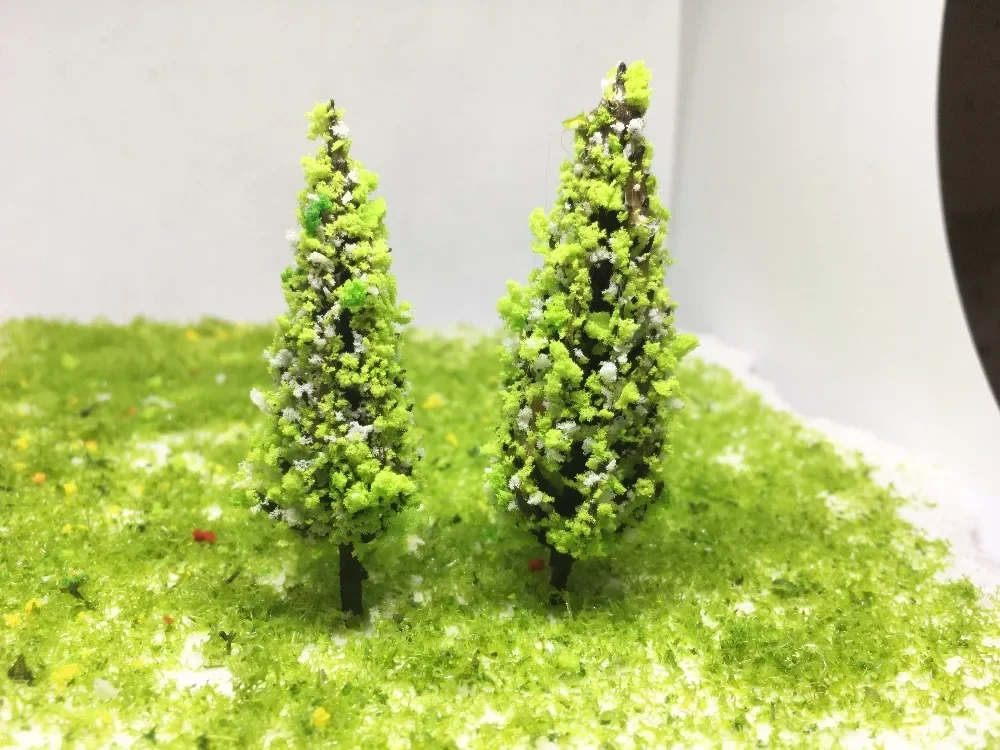 6.5cm Ho Scale Plastic Miniature Model Trees For Building Trains Railroad Wargame Layout Scenery Landscape Diorama Accessories