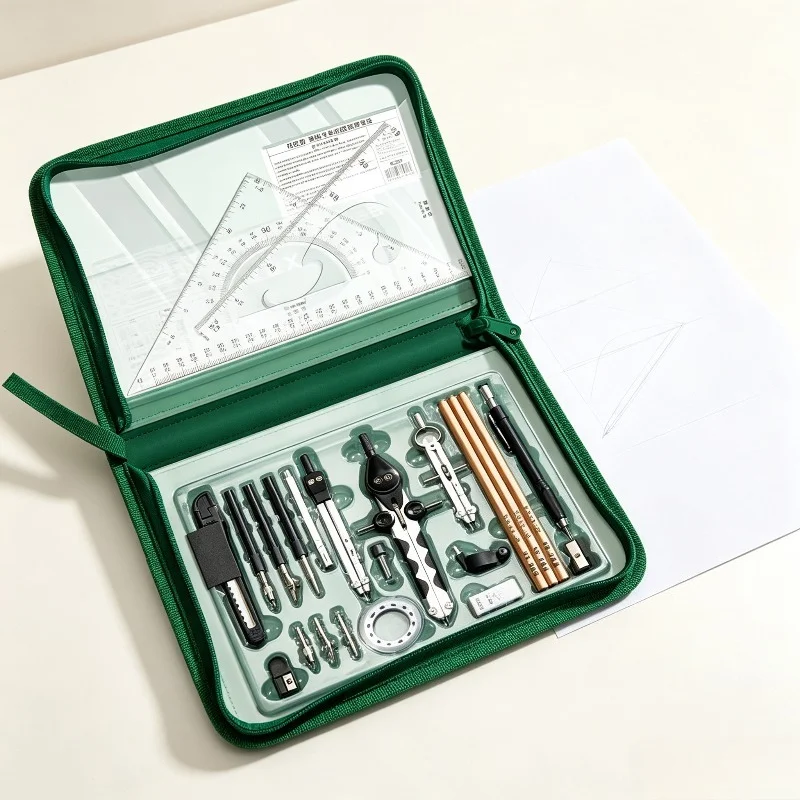1Pc Stainless Steel Drawing Kit, Precision CAD geometry tools for students & engineers, for study and architectural sketching
