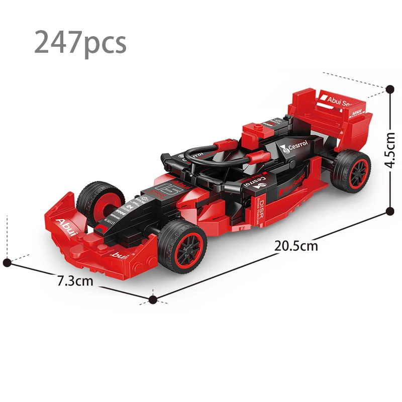 Speed Series Classic Formula 1 Racing Sports Car Model Technique Supercar Building Blocks Set MOC Bricks Toys For Kids