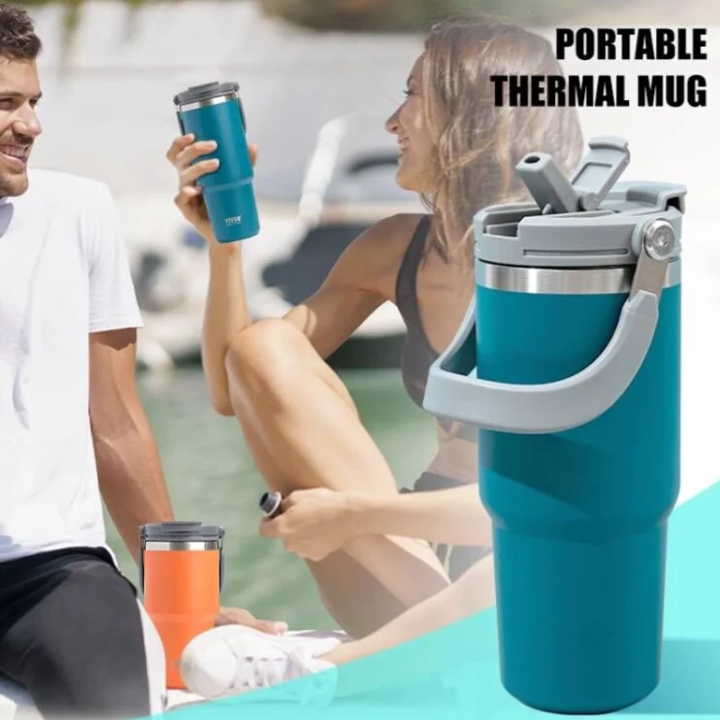 Tyeso Coffee Cup Stainless Steel Thermos Bottle Portable Insulation Cold And Hot Travel Fitness Mug Leakproof Vacuum Flask