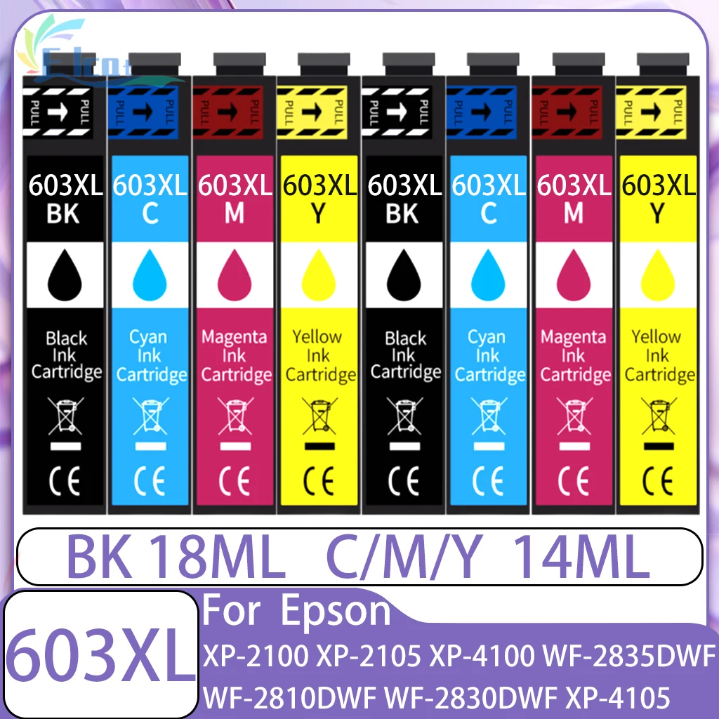Чернильный картридж 603 603XL, совместимый с Epson 603XL для принтера Epson XP-2100 XP-2105 XP-3100 XP-3105 XP-4100 XP-4105 WF-2810