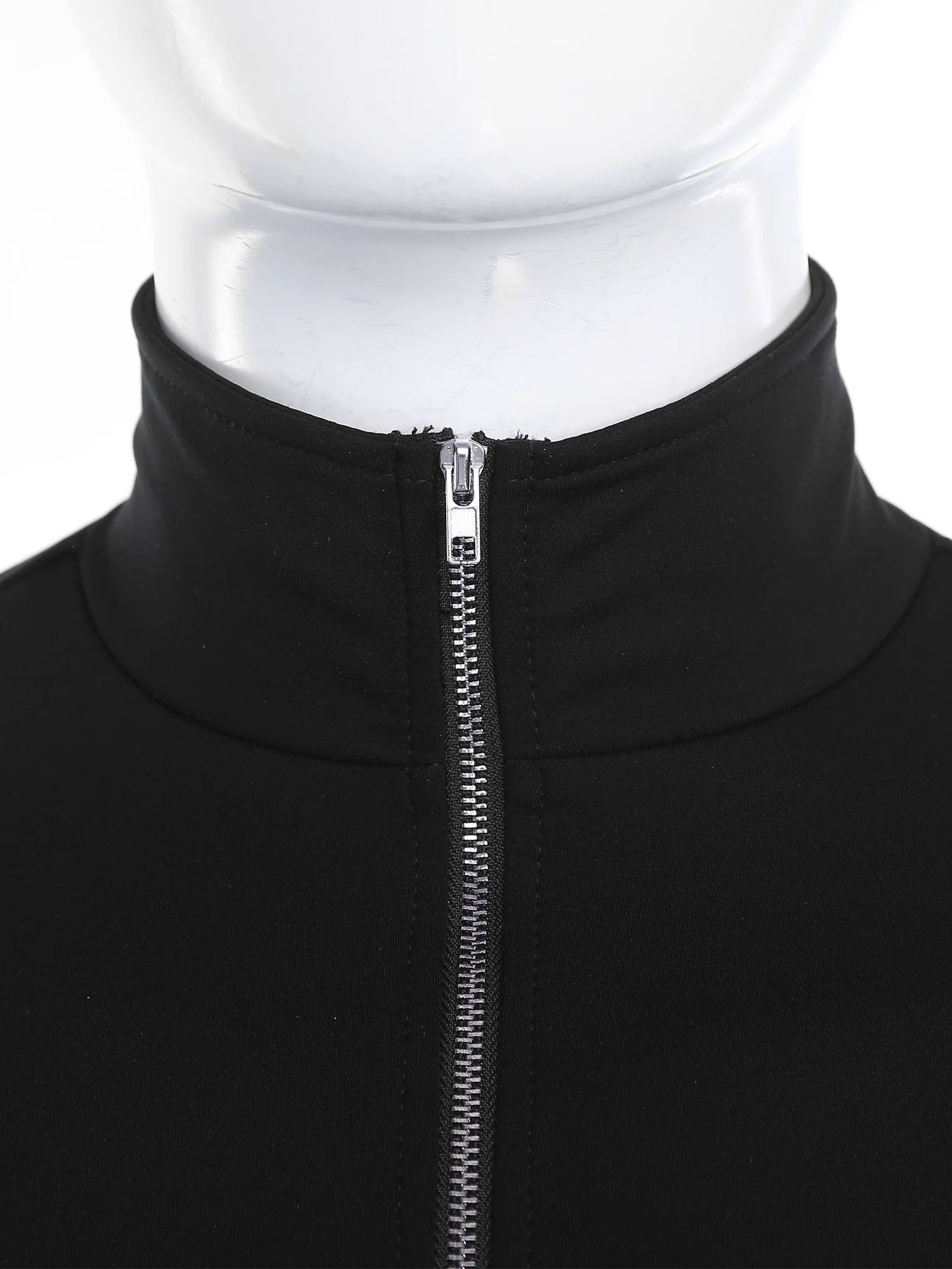 Veste de gymnastique pour hommes, patinage artistique, hauts à manches longues, strass brillants, manteau à col montant pour danse latine, Tango, Rumba, salle de bal