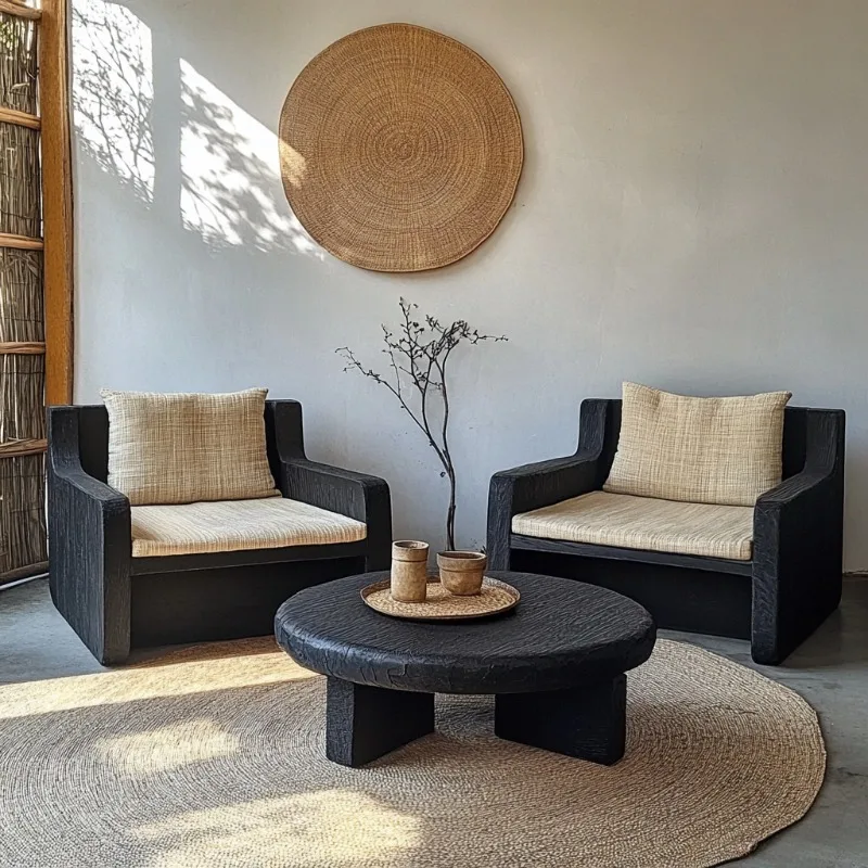 مجموعات أثاث الحدائق البلاستيكية الرجعية المفروشات حديقة أثاث الحدائق مجموعات النسيج البلاستيك جياردينو أريدو أثاث الفناء #3