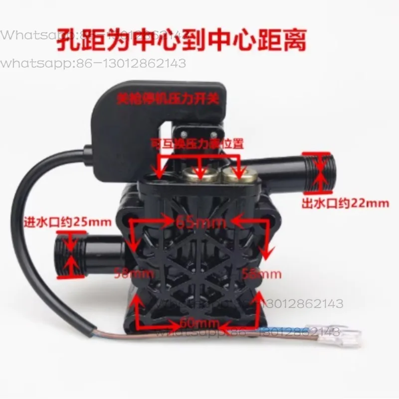 Household Fully Automatic Portable High-pressure Cleaning Machine Pump Head Car Washing Machine Pump Assembly Accessories 220V