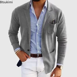 2026 New Men's Blazer Jackets Fashion Slim Fit Solid Single-breasted Suit Coats Business Casual Outerwear Wedding Suits for Men