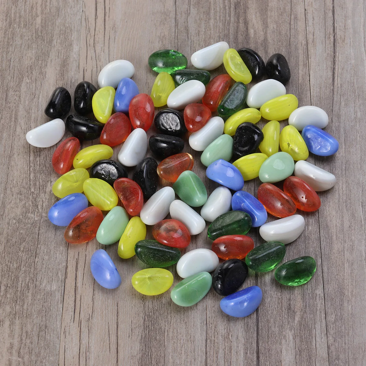 

Colorful Bags Pebble Crystal Glass Artificial Polished Sand Stone Microlandscape Fish Tank Bottle Decorative Stones Natural