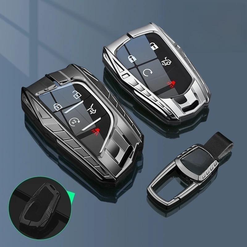 

Premium Zinc Alloy Key Cover Case for Cadillac XT5/CT5/XT6/XT4/CT4/XTS/ATS-L - Protective Key Fob Shell Keychain
