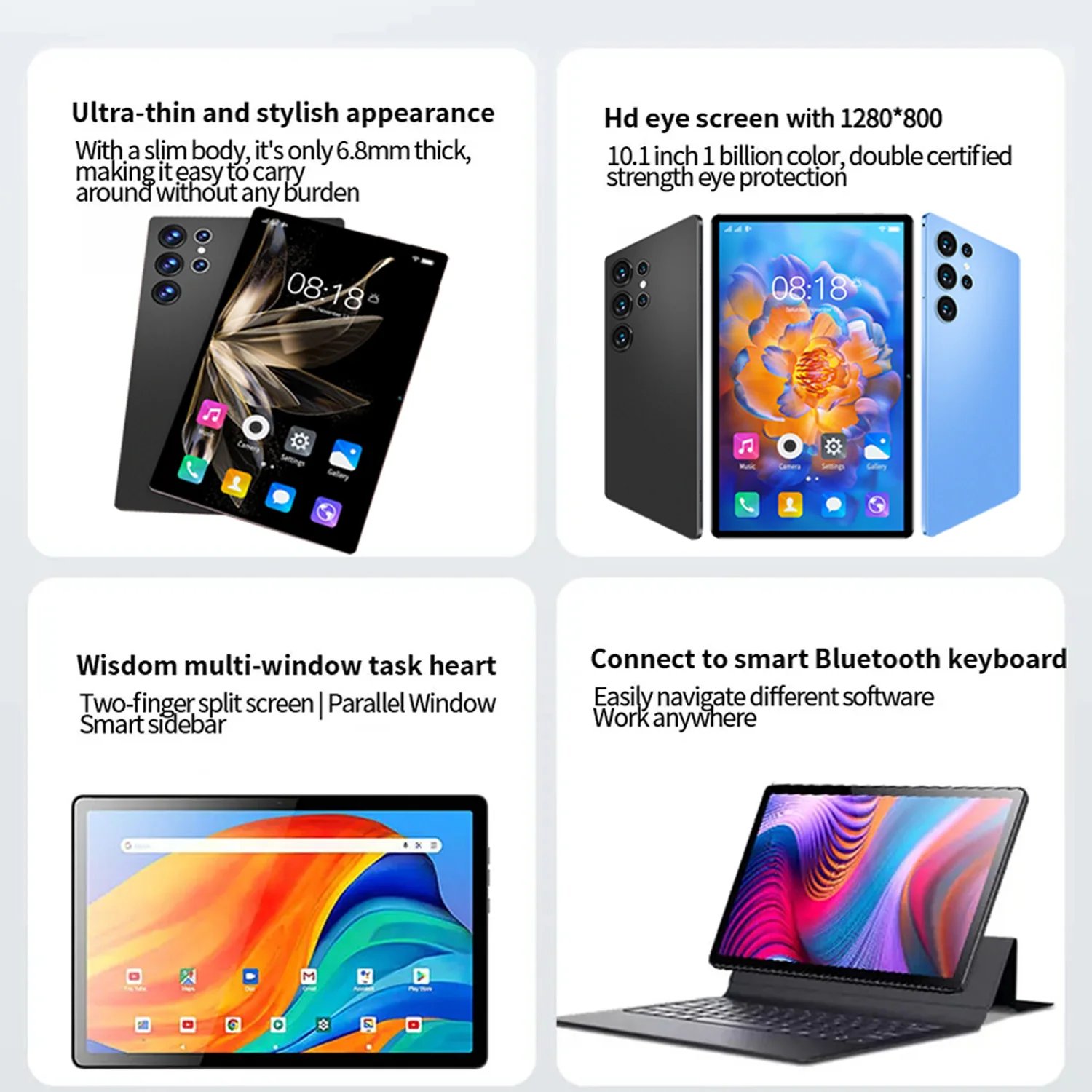 Hot Android Pad New 10.1 Inch Octa Core Tablet Pc 6GB RAM 128GB ROM 6000mAh Dual SIM Cards 3G/4G LTE 5G WiFi Tablets Android 13