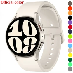 Correa de silicona de 20mm para Samsung Galaxy Watch, pulsera clásica de 47mm, 43mm, 46mm, sin hueco, Original, 6, 5, 4, 40mm, 44mm