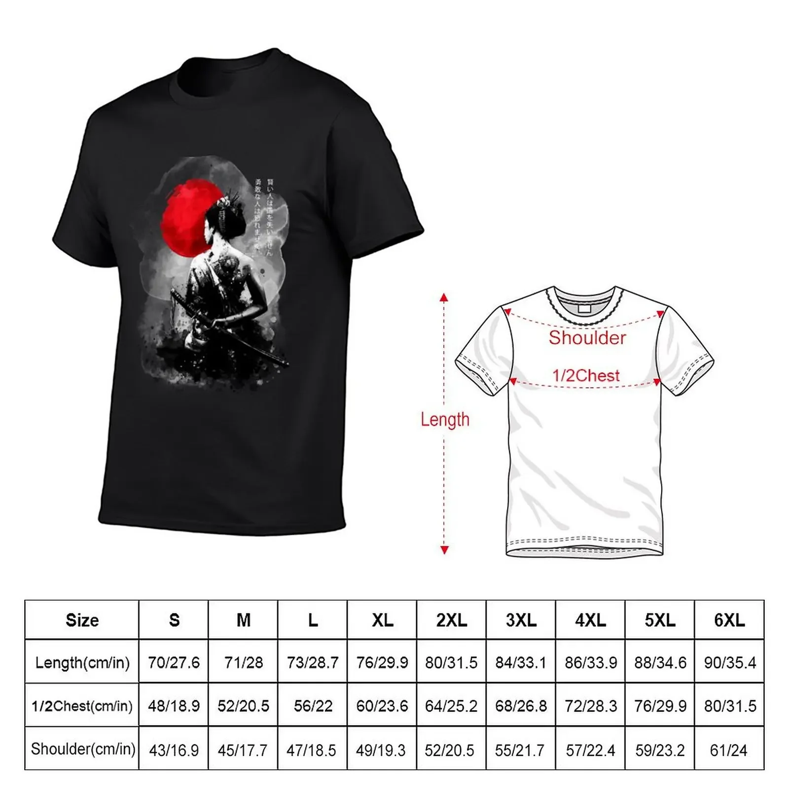 Geisha warrior T-Shirt aesthetic clothes new edition shirts men