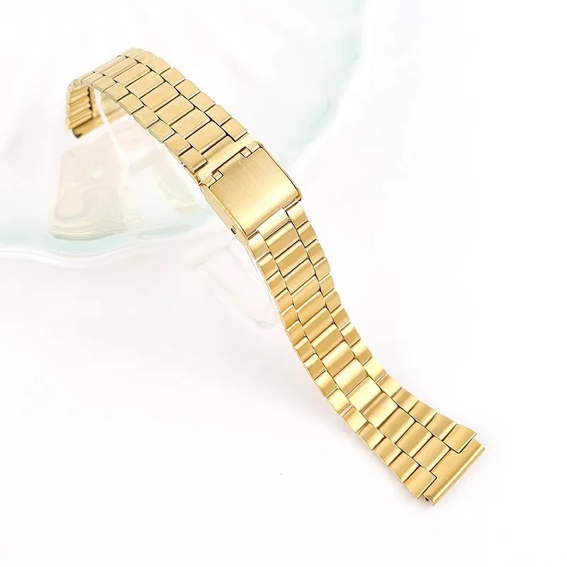 Fine Steel Watchband for CASIO A158 / A159 / A168 /A169 /B650 /AQ230/ 700 Classic Small Square Silver Block 18mm Metal Strap