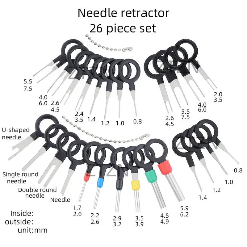 21/26/26/41Pcs Circuit Board Terminal Extraction Tool Wire Harness Connector Pin Removal Tool For Car Electrical Wiring Repair view 5