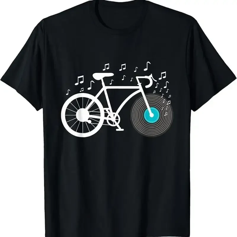 Bicycle Vinyl Record Cyclist Bike Lp Music Collector T Shirt