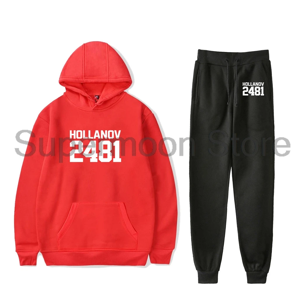 Conjunto de Moletom com Capuz e Calças Jogger Heated Rivalry Hollanov 2481 para Homens e Mulheres