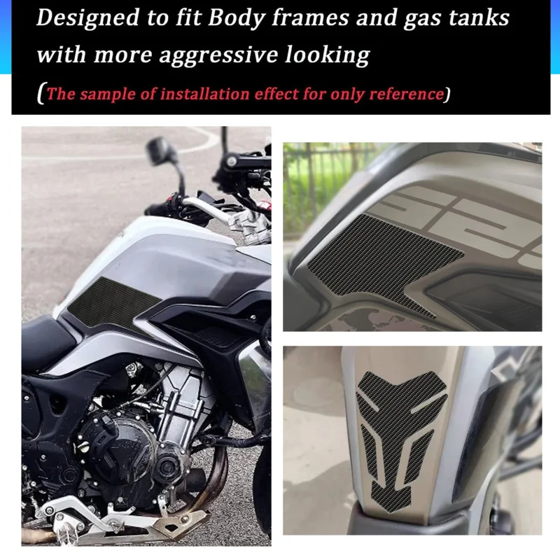 For Colove 500X 400X Motorcycle Non-Slip Side Fuel Tank Stickers Waterproof 3D Sticker