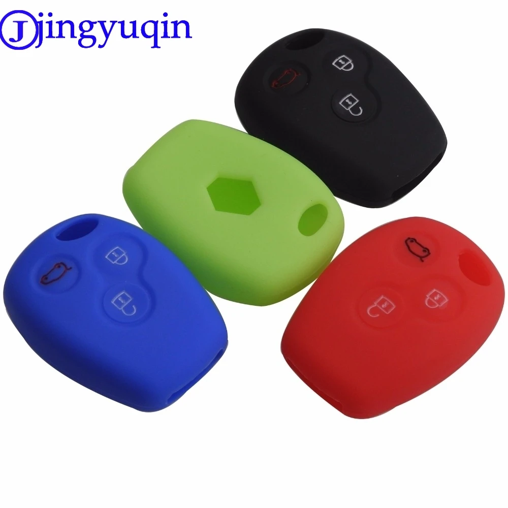 jingyuqin 3 Buttons Rubber Silicone Key Cover Fob Remote Case Shell For Renault Clio Kangoo Megane Master