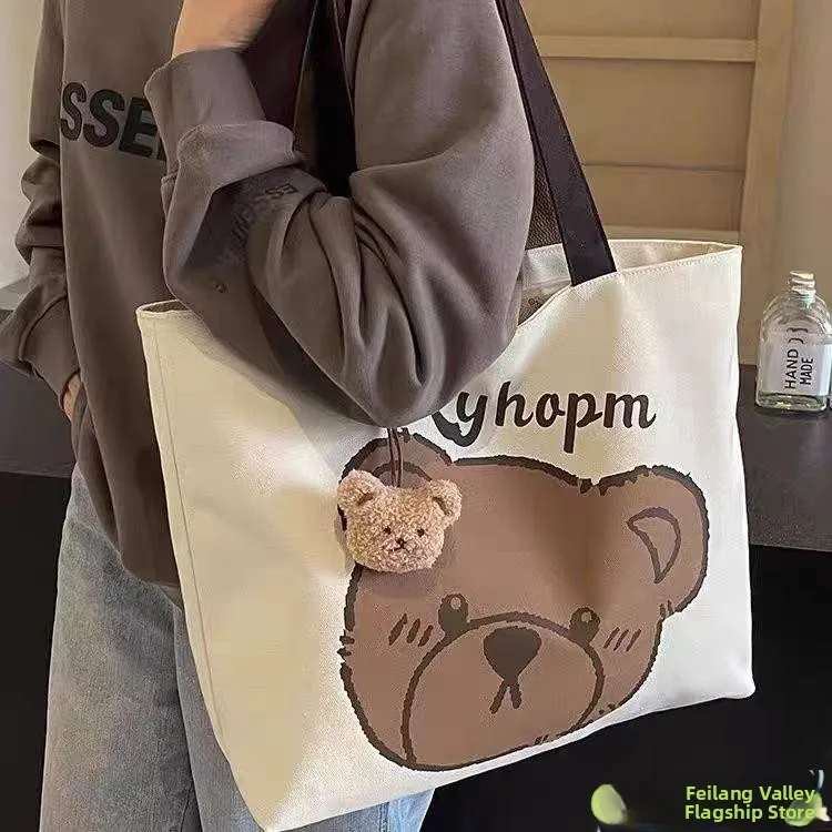 

Large Capaci Canvas Bag Handheld Tote Bag for Outdoor Commuting Korean Sle Student Faion Bag with Zipper And oulder S...
