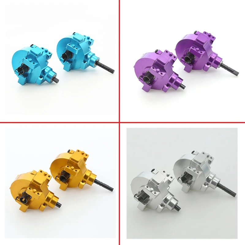 Metal Front and Rear Gear Box Gearbox Assembly with Differential Gear for 1/10 HSP 94123 94103 94107 94111 RC Car,C