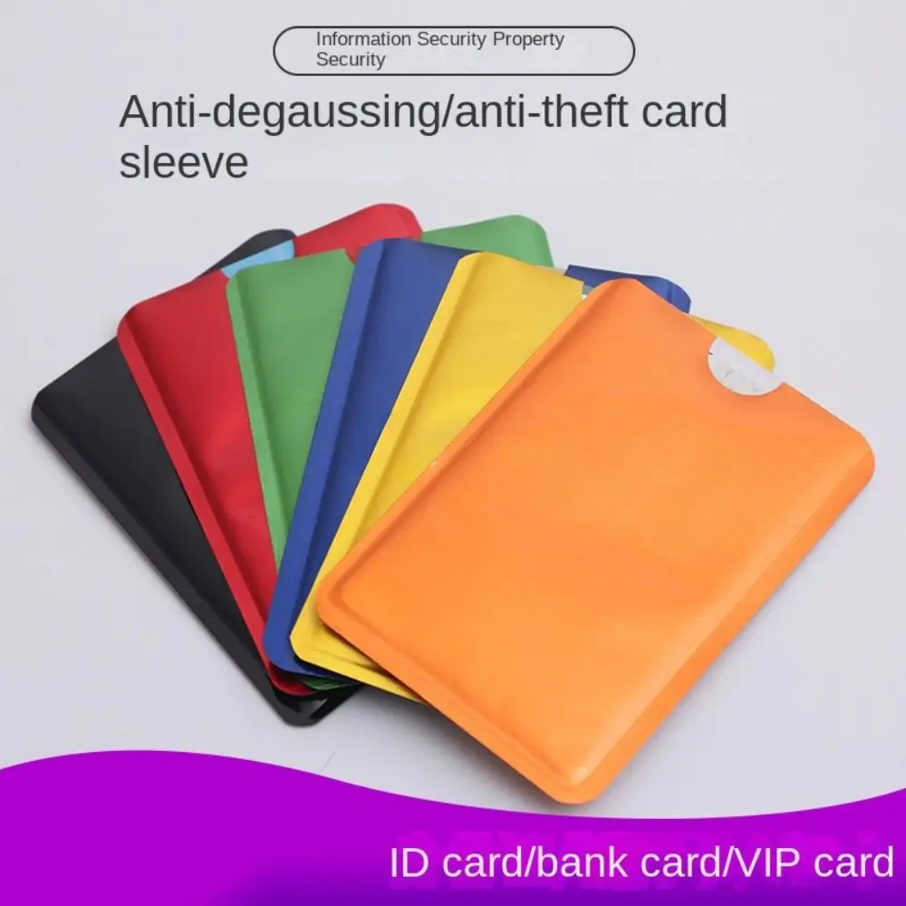 50PCS New Aluminum+Plastic ANTI RFID Secured Wallet 6 Colors RFID Blocking Card Holder Hard Anti-Theft Wallet Unisex