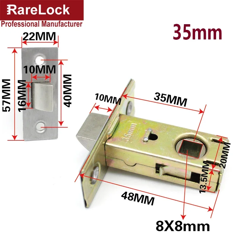 Door Handle Lock Cylinder 4Sizefor Bathroom Bedroom Iphone Case Shop Door Hardware Accessories DIY Rarelock MMS467 H