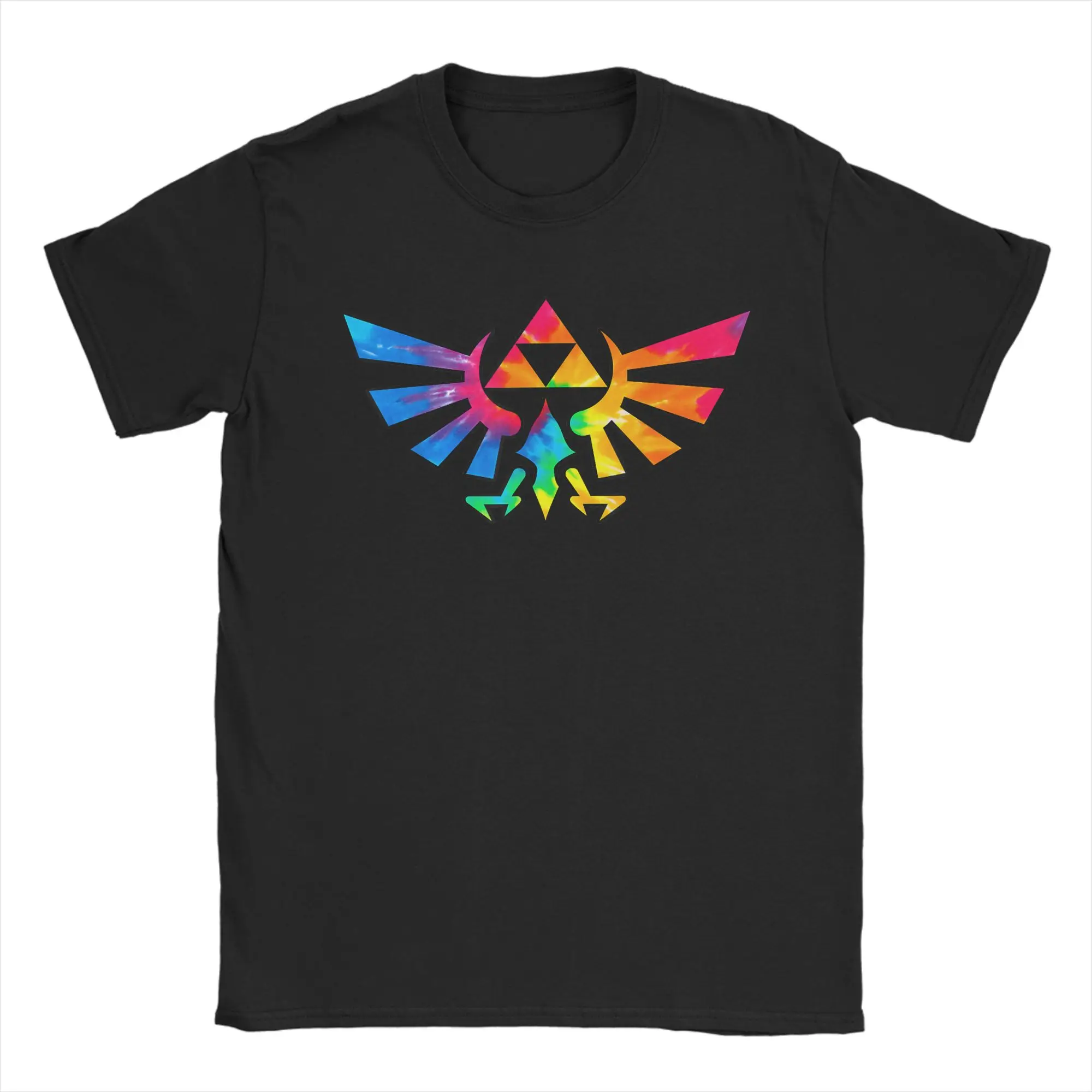 Camisetas Vintage con el Símbolo Triforce de la Leyenda de Zelda para Hombre, Cuello Redondo, 100% Algodón, Manga Corta, Camisetas de Regalo