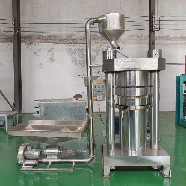 CE China Factory Making Equipment Mini Cacao Bean Hydraulic Cold Oil Extraction Cocoa Butter Press Machine for Small Business view 2