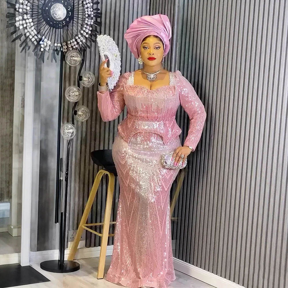 

Dashiki Sequin African Dresses for Women Elegant 2026 Spring Summer African Plus Size Party Evening Wedding Long Maxi Dresses