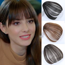 100 % Echthaar-Pony, Clip-in-Pony-Haarverlängerungen, Wispy Air Bangs, Clip-on-Pony, Haarteile für Frauen, künstlicher Pony für den täglichen Gebrauch