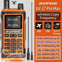 Baofeng UV-17pro Max Air Band Walkie Talkie Draadloze Kopieerfrequentie Lange Afstand Type-C Noaa Am Draagbare UV-5R Ham Tweewe