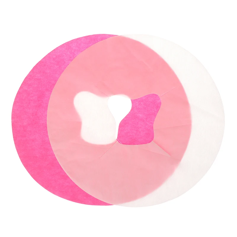 100pcs Disposable Massage Face Rest Cushion Covers Spa Salon Cradle Sheets Headrest Pillow Paper Massage Face Cradle Table Cover