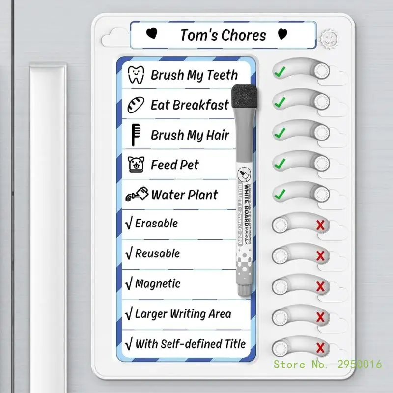 Chore Chart Erasable To Do List Planning Board Sliding Routine Chart ADHD Tools and Visual Schedules for Kids and Adults