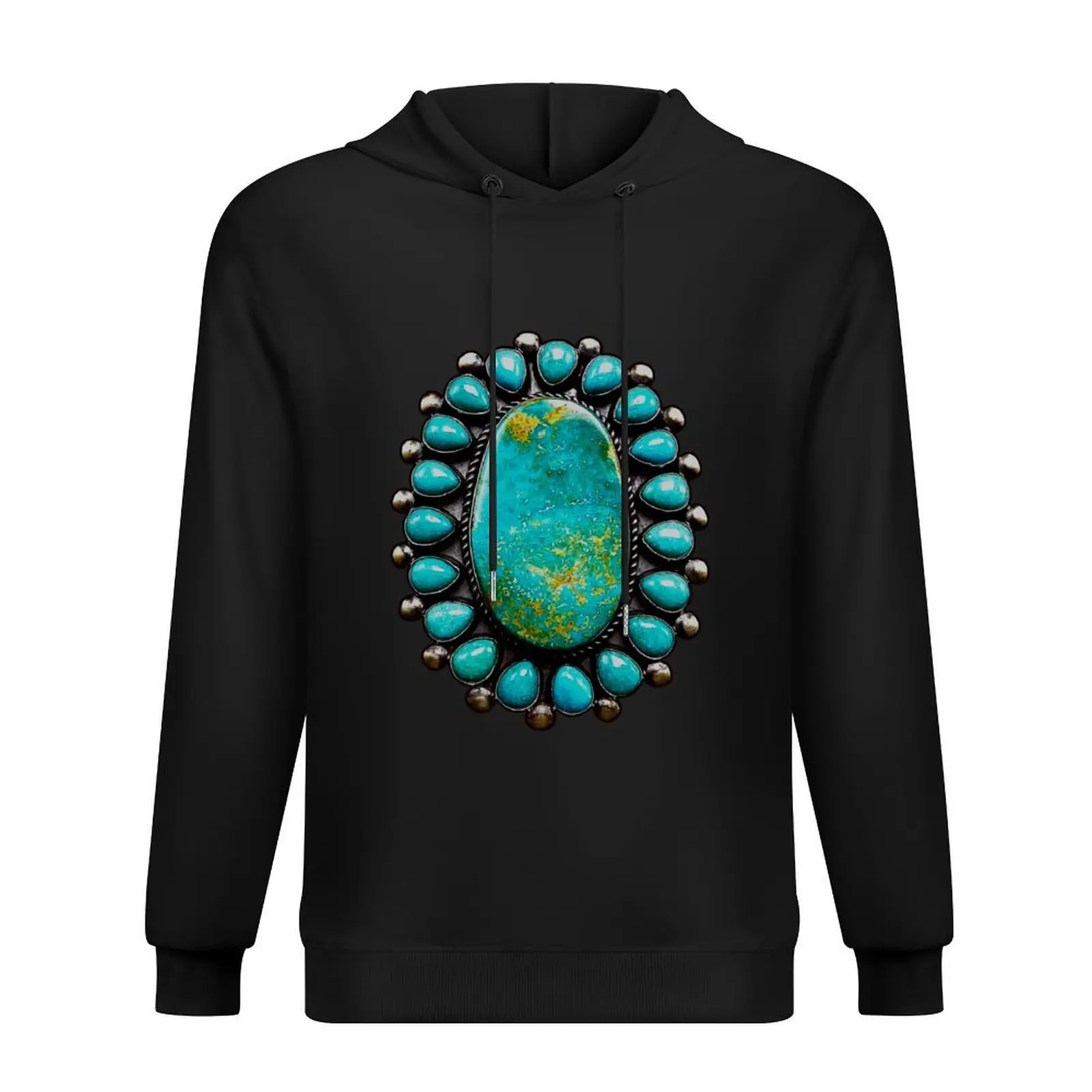 

Turquoise Gemstone Jewelry Hoodie men's clothing men clothes men wear korean autumn clothes new in hoodies and blouses