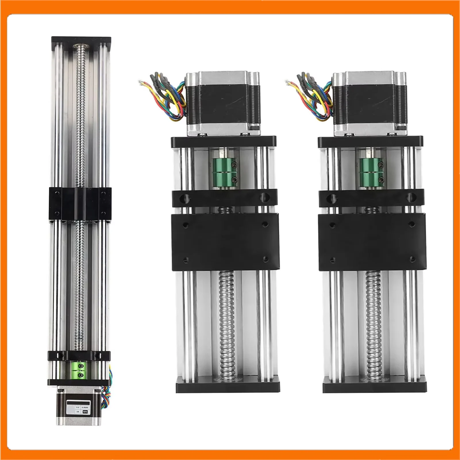 400mm Effective Travel  Rail Sliding Table with Nema23 57 Stepper Motor Linear Motion Nema23 Stepper Motor Motion System