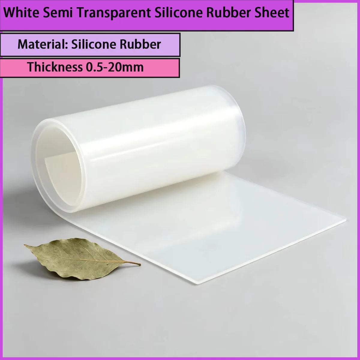 

0.5-20mm thick white semi transparent silicone rubber sheet is used for precision sealing, electronic insulation,etc